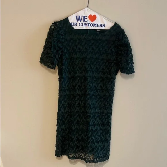 Always For You Dark Green Puff Sleeve Mini Dress Size S - Picture 3 of 3